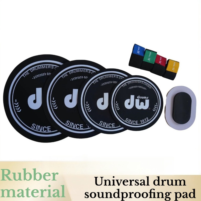 Drum Practice Pad - Rubber Drum Mute Pad Thicken Shockproof
