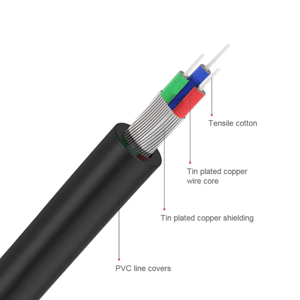 QGeeM RCA Cable 2RCA to 3.5 Au - Audio Music Mixer ulasan dan harga