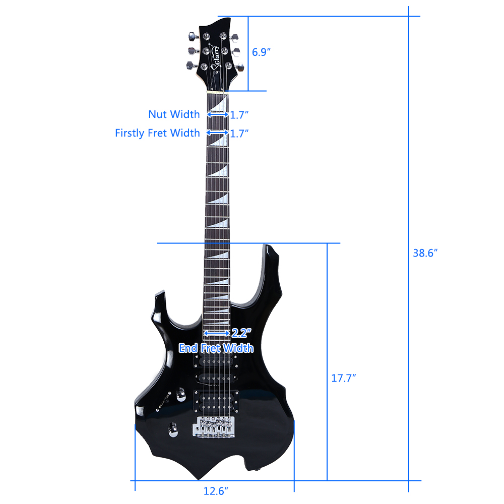 Flame Left Hand Electric Guita - Electric Guitar Pick Pack ulasan dan harga