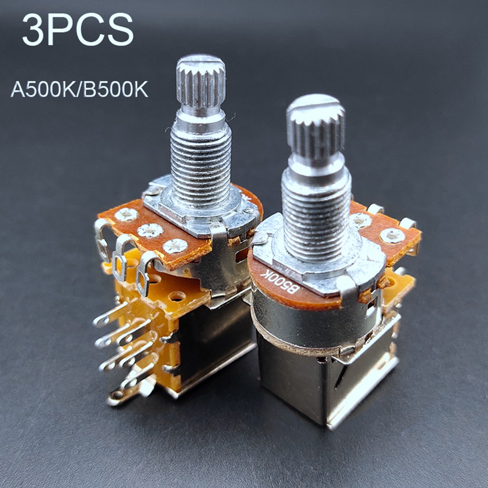 3 Pack A500K B500K Potentiomet - Electric Guitar Pick Pack ulasan dan harga