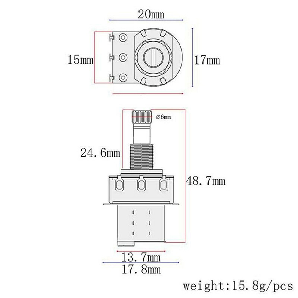 3 Pack A500K B500K Potentiomet - Electric Guitar Pick Pack ulasan dan harga