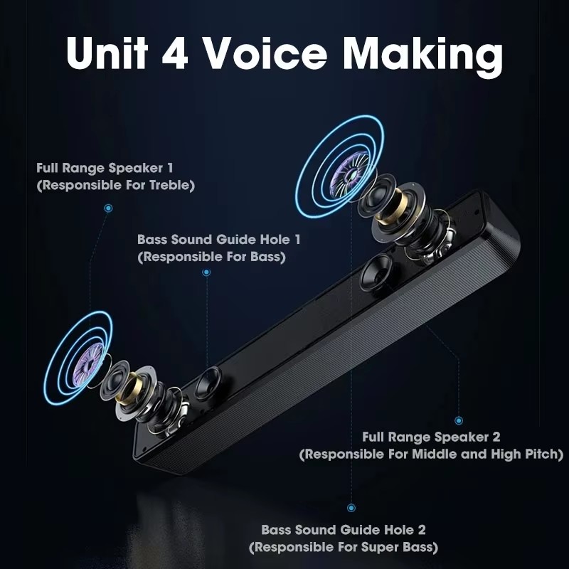 Music Soundbar Computer Caixa  - Audio Music Hifi ulasan dan harga