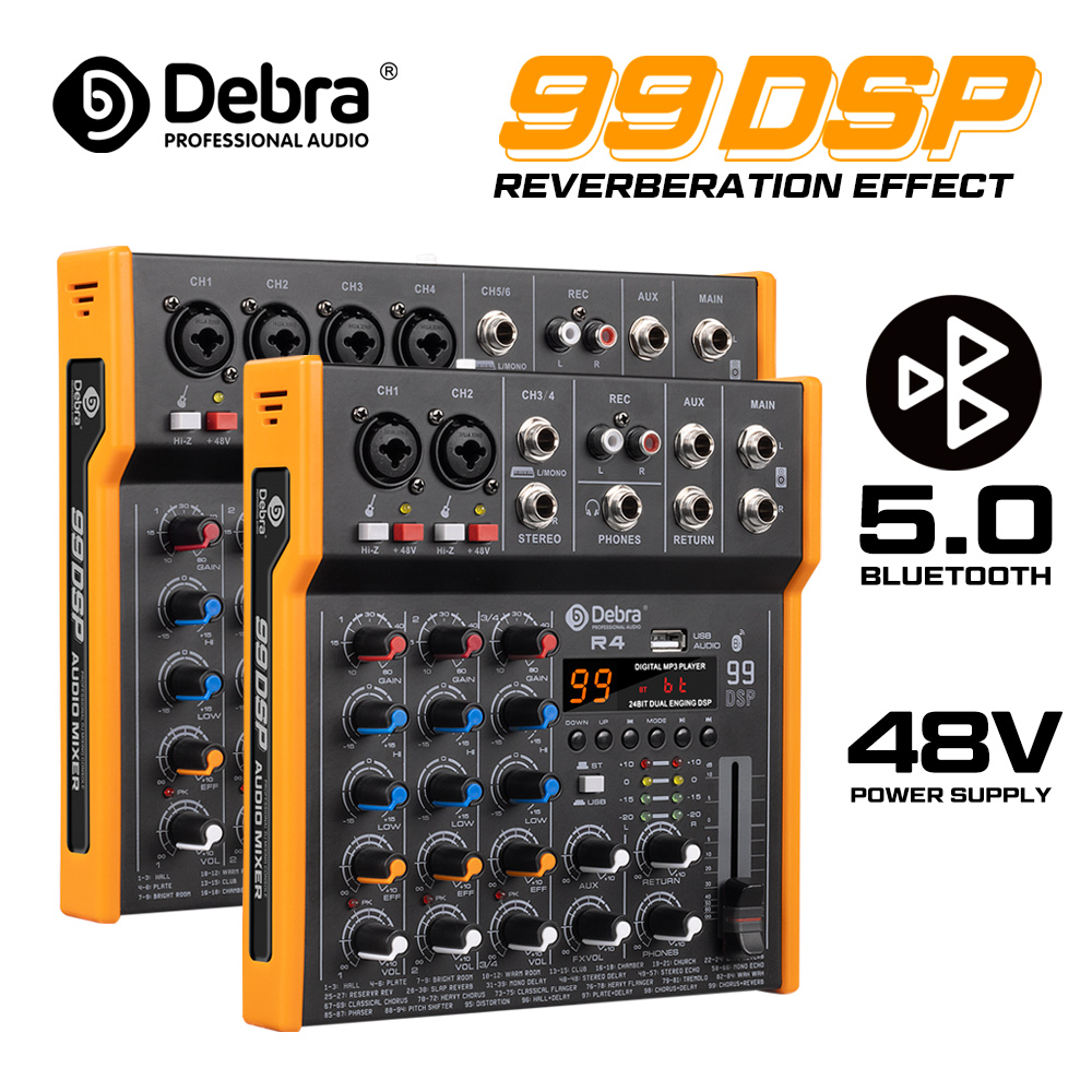 Debra R4/R6 6-Channel Multi-Au - Audio Music Mixer ulasan dan harga