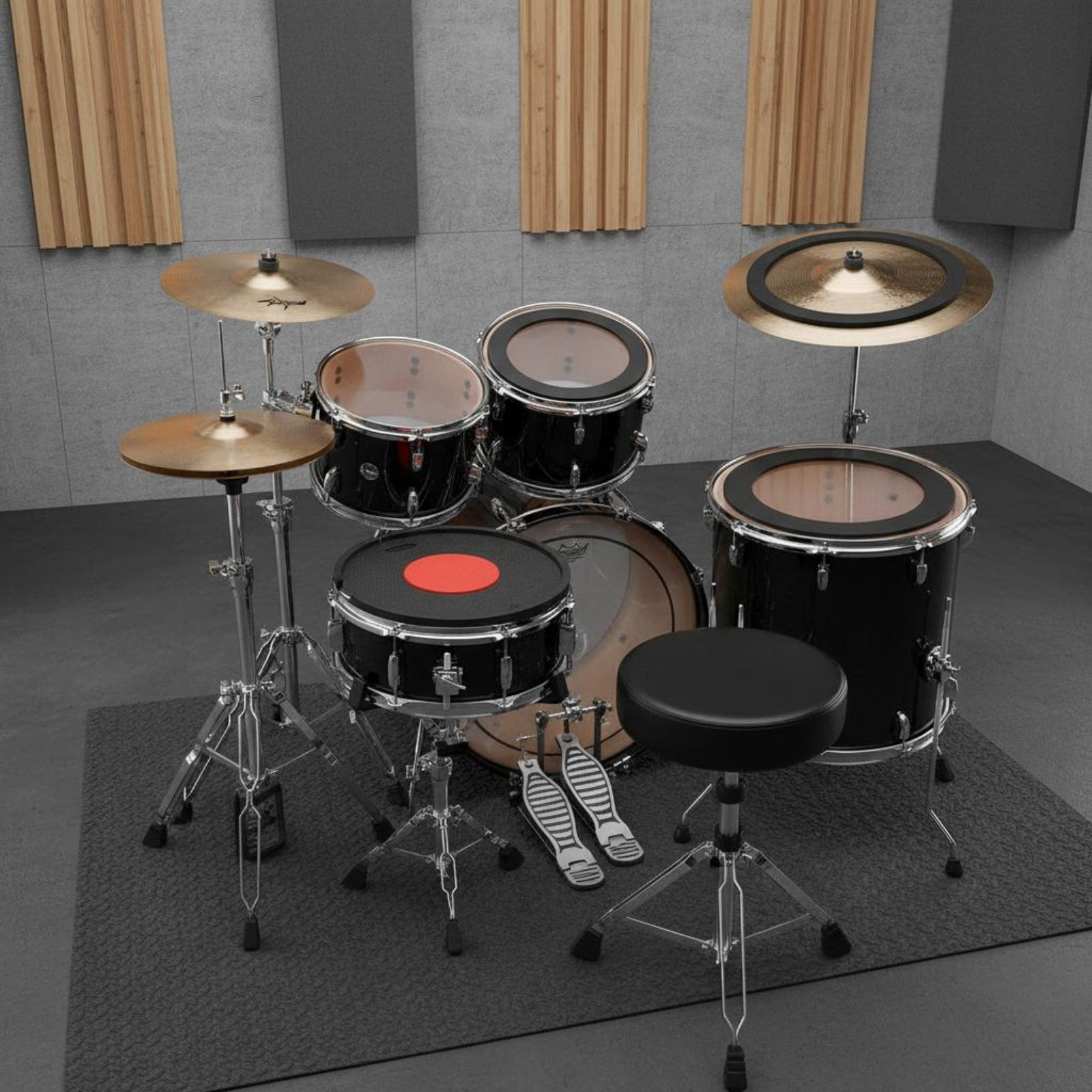 Rubber Drum and Cymbal Mutes N - Drum Practice Pad ulasan dan harga