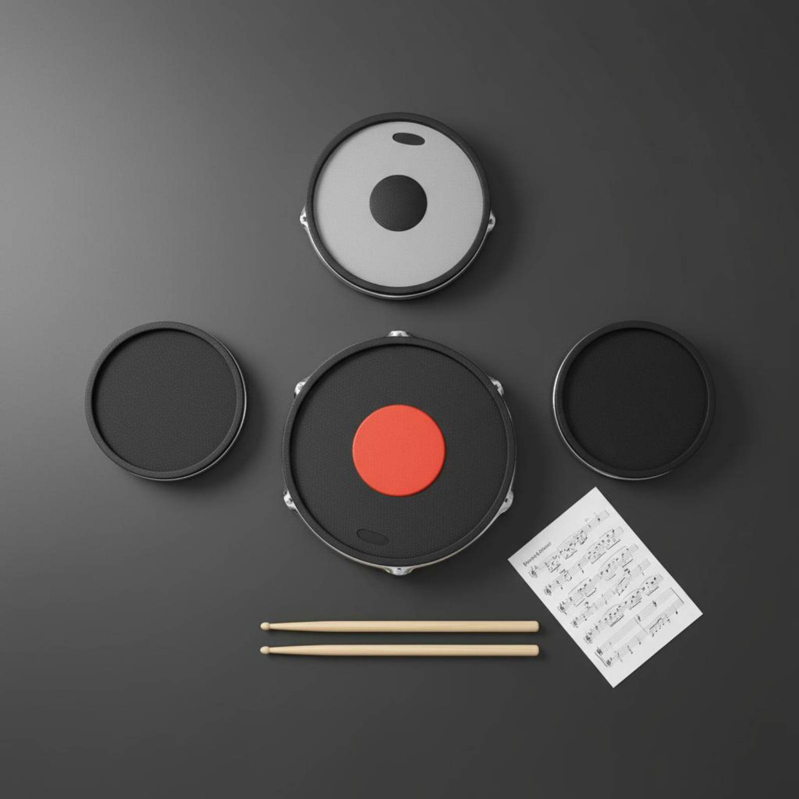 Rubber Drum and Cymbal Mutes N - Drum Practice Pad ulasan dan harga
