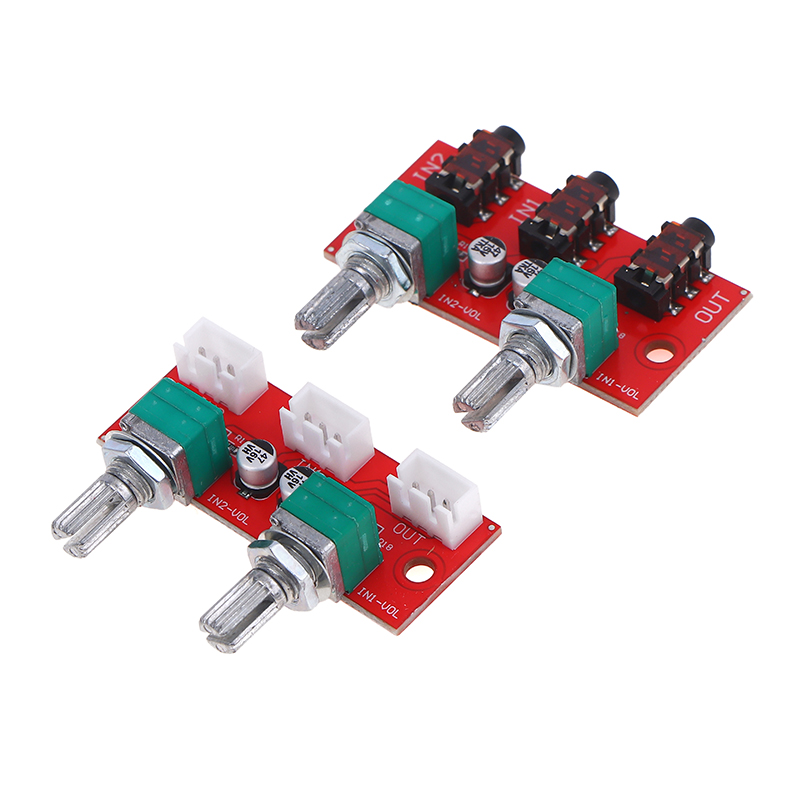 1Pc Dual Channel Stereo Passiv - Audio Music Mixer ulasan dan harga