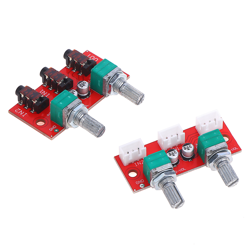 1Pc Dual Channel Stereo Passiv - Audio Music Mixer ulasan dan harga