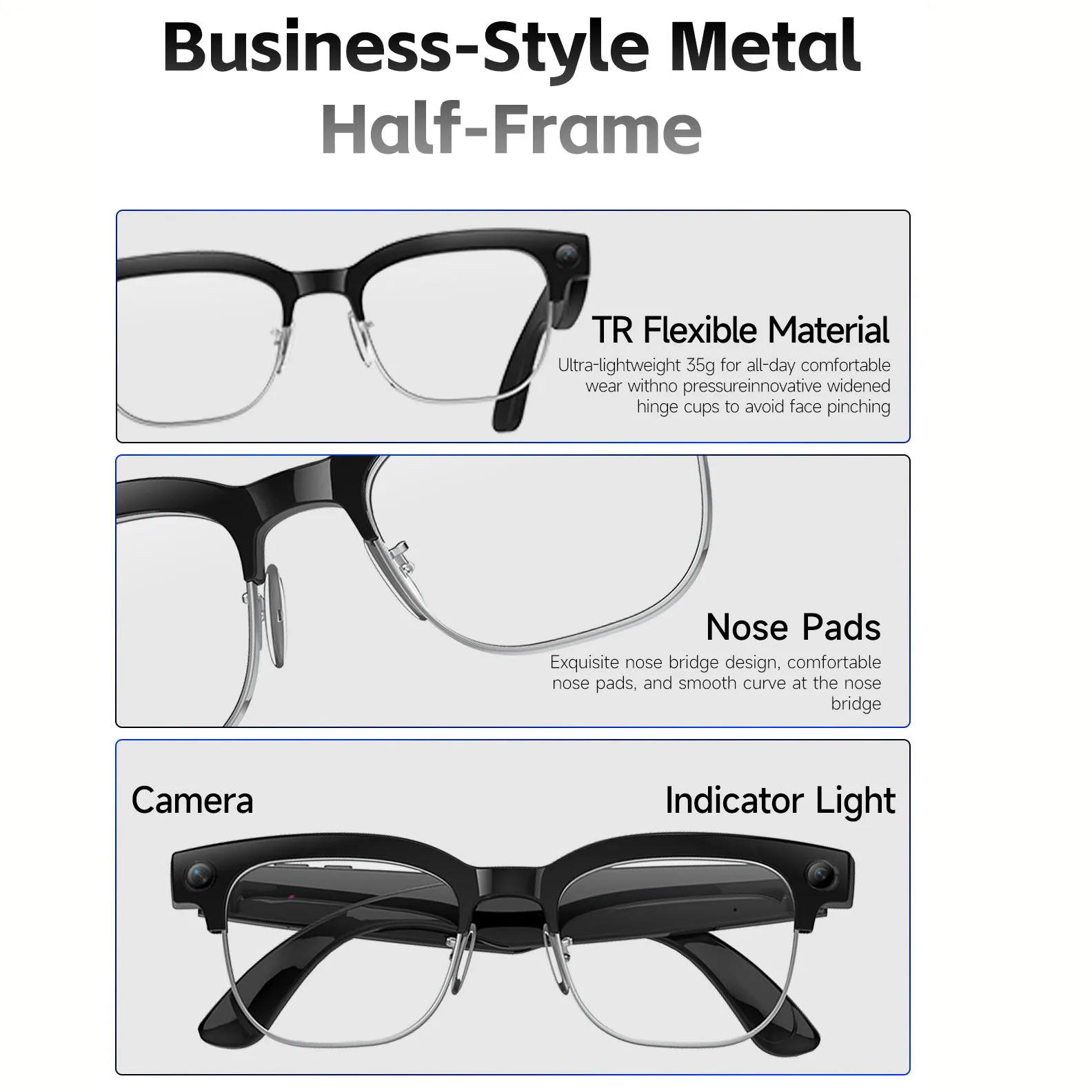 AI Smart Glasses with Voice Wa - Audio Music Recognition ulasan dan harga