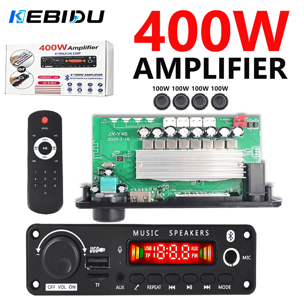 KEBIDU 400W Amplifier Car MP3  - Audio Music Volume ulasan dan harga