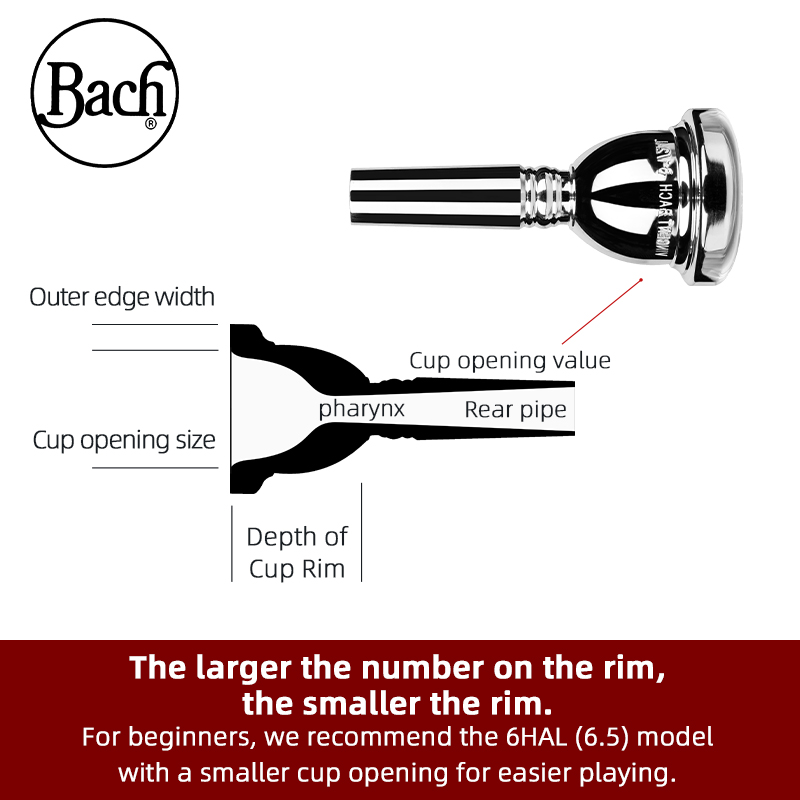 American Bach Tenor Trombone 3 - Trombone Mouthpiece ulasan dan harga