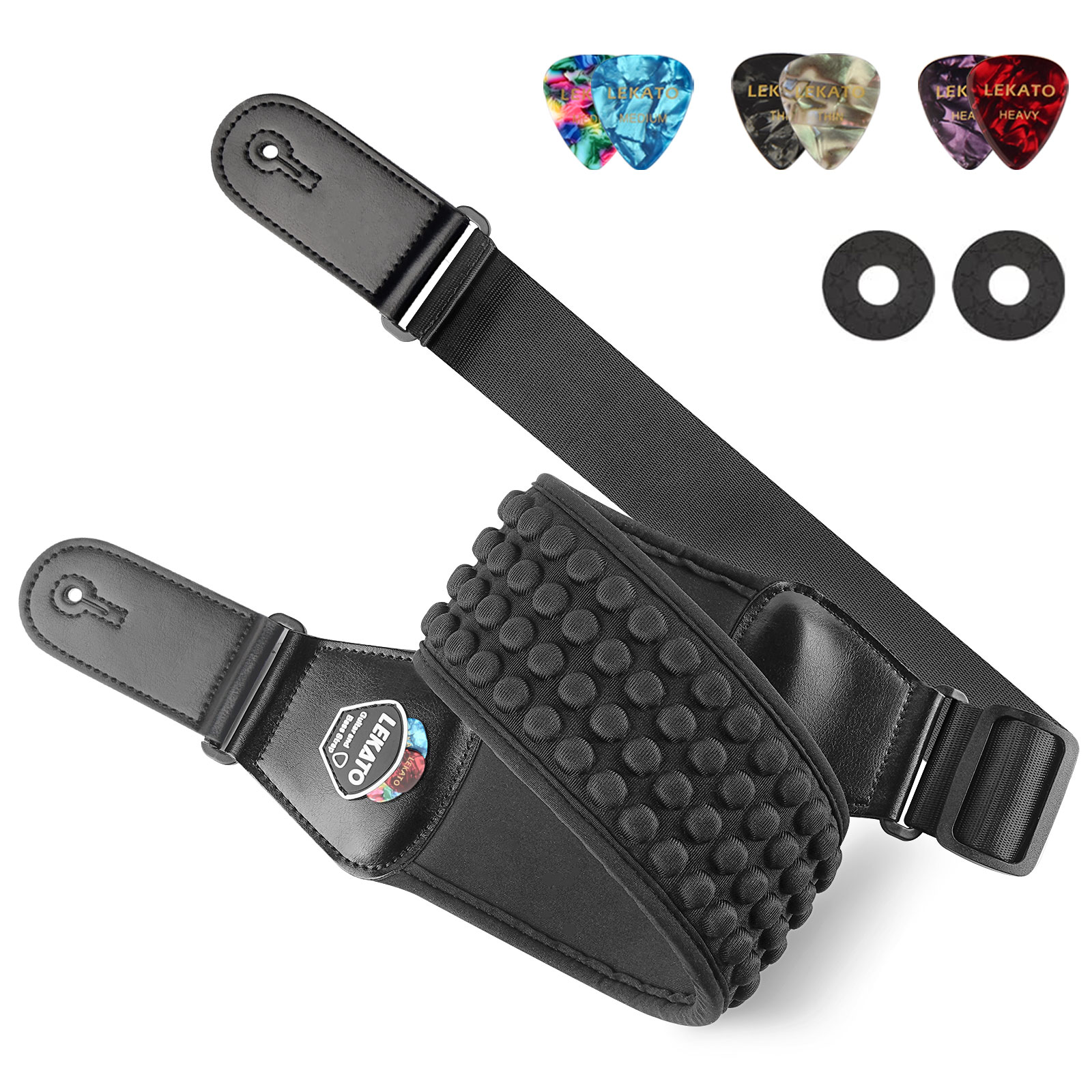 Lekato Pro Guitar Strap - 3 Pi - Electric Guitar Pick Pack ulasan dan harga