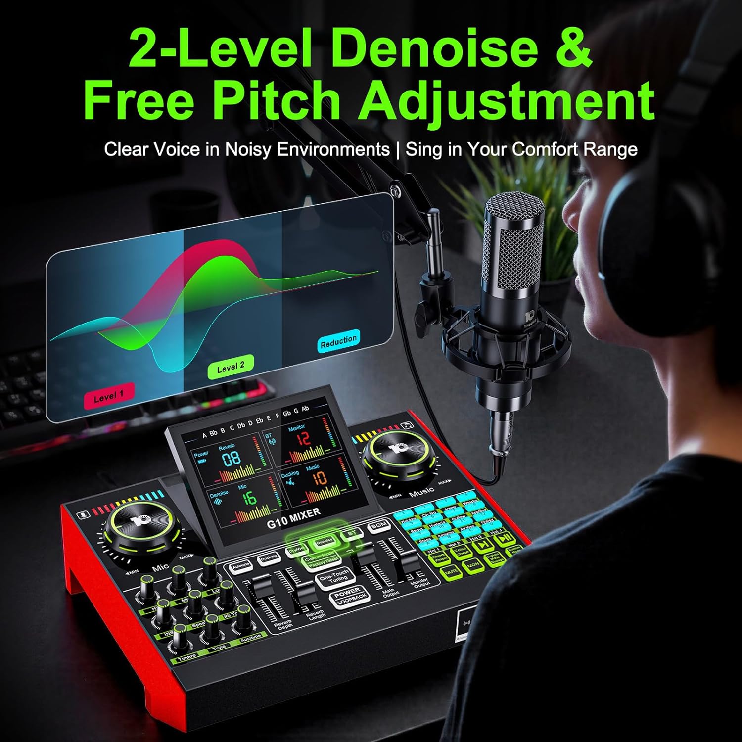 Tenlamp G10 Live Streaming Aud - Audio Music Mixer ulasan dan harga