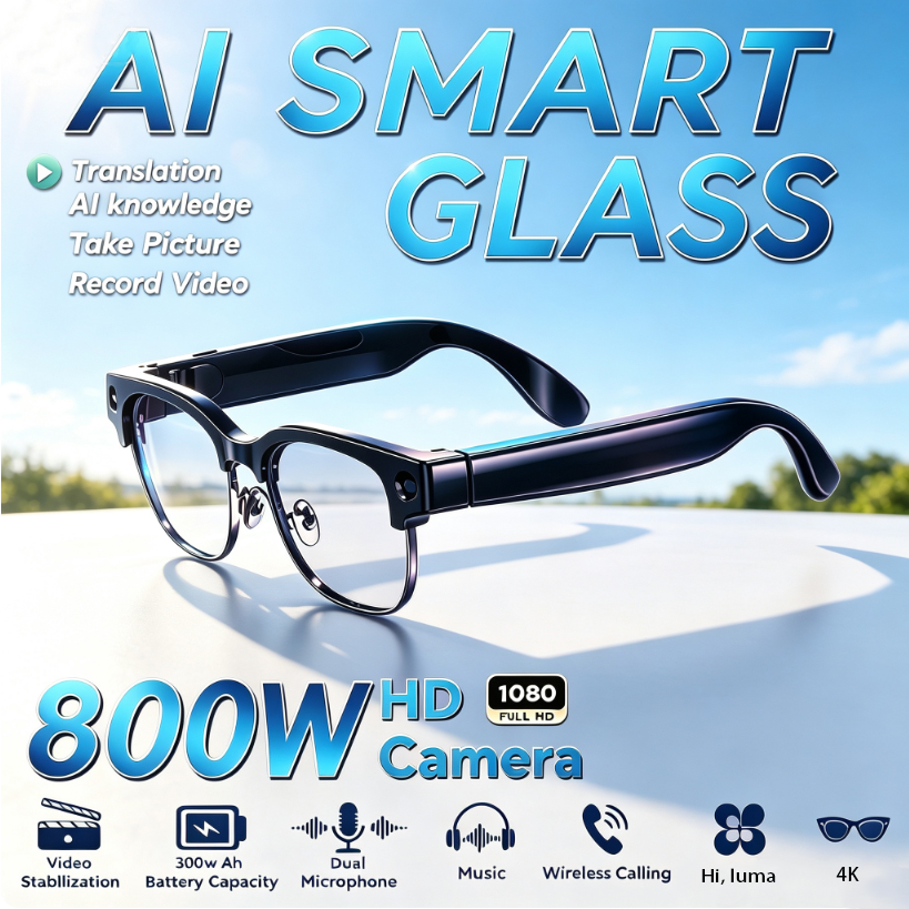 800W HD Pixel Smart Glasses Me - Audio Music Recognition ulasan dan harga