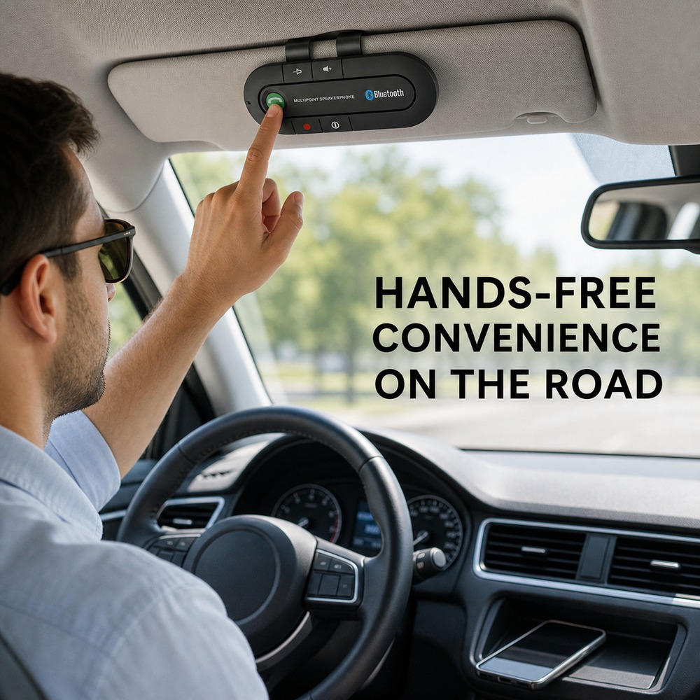 Bluetooth 4.1 Car Speakerphone - Audio Without Music ulasan dan harga