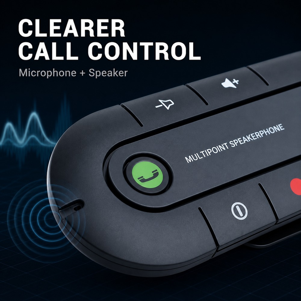 Bluetooth 4.1 Car Speakerphone - Audio Without Music ulasan dan harga