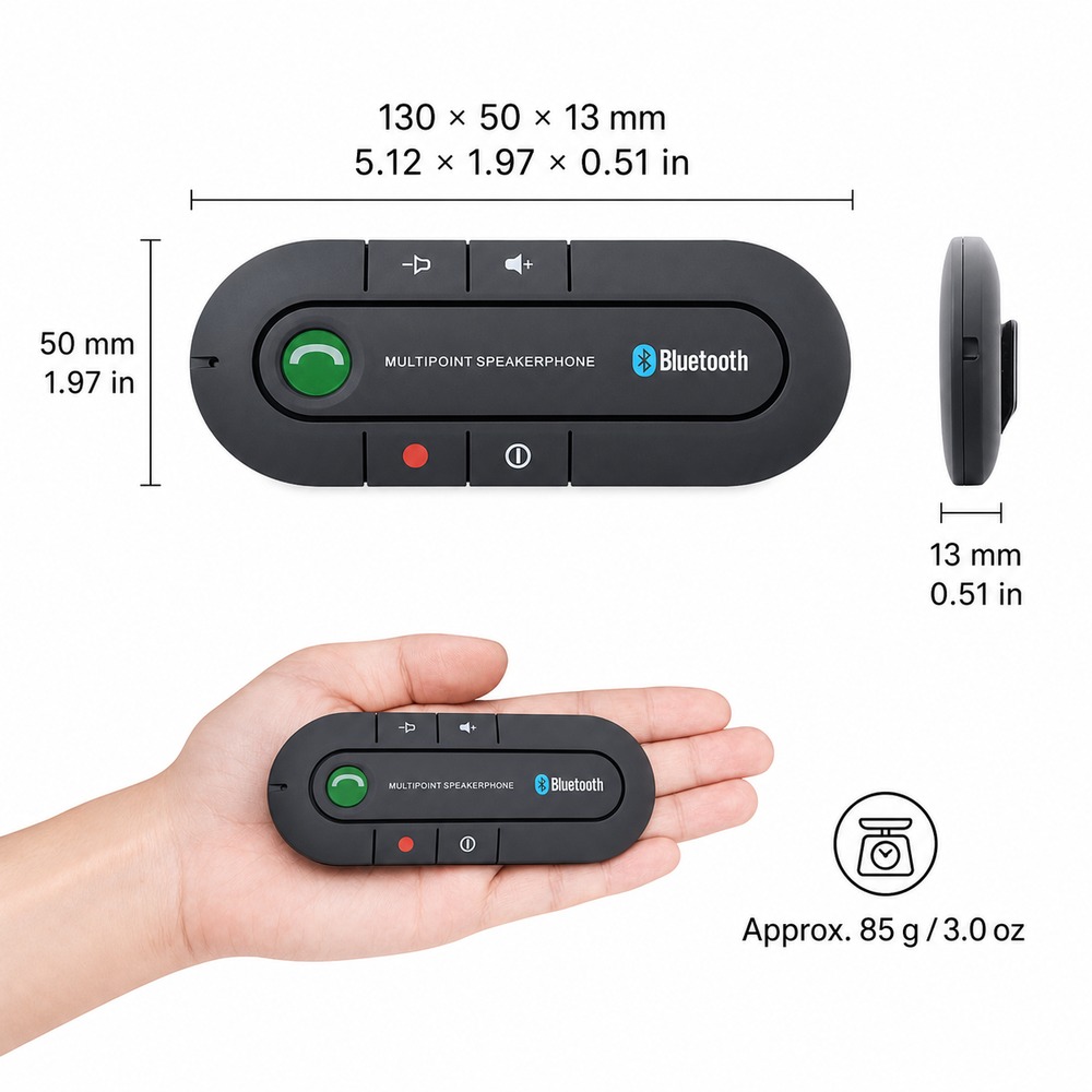 Bluetooth 4.1 Car Speakerphone - Audio Without Music ulasan dan harga