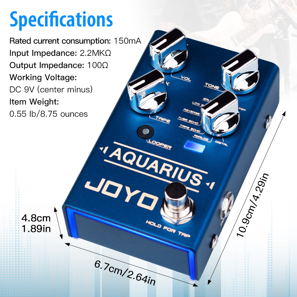 JOYO R-07 AQUARIUS Delay & Loo - Looper Pedal Guitar ulasan dan harga