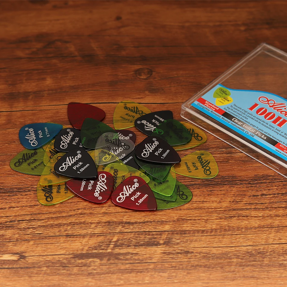 Alice AP-100H 100Pcs/Set Clear - Electric Guitar Pick Pack ulasan dan harga