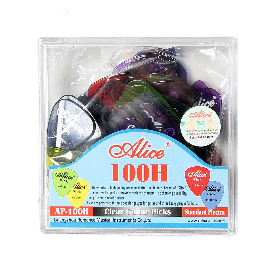Alice AP-100H 100Pcs/Set Clear - Electric Guitar Pick Pack ulasan dan harga