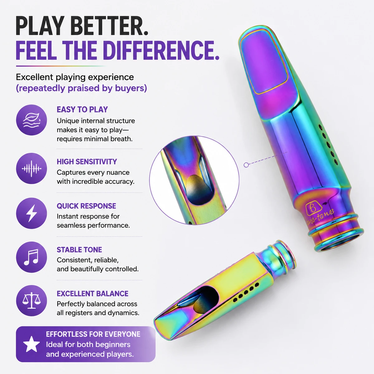 Aurora Iridescent Alto Saxopho - Trombone Mouthpiece ulasan dan harga