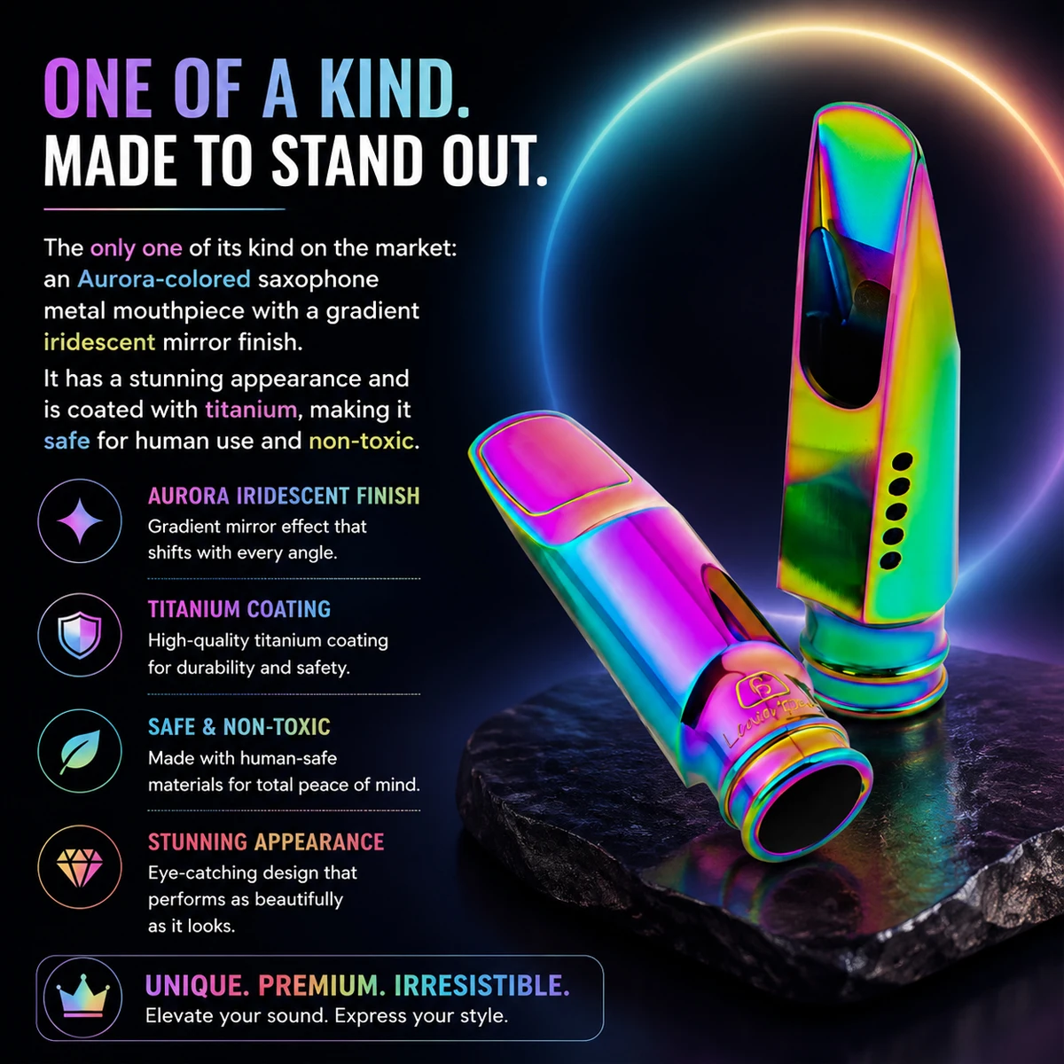 Aurora Iridescent Alto Saxopho - Trombone Mouthpiece ulasan dan harga