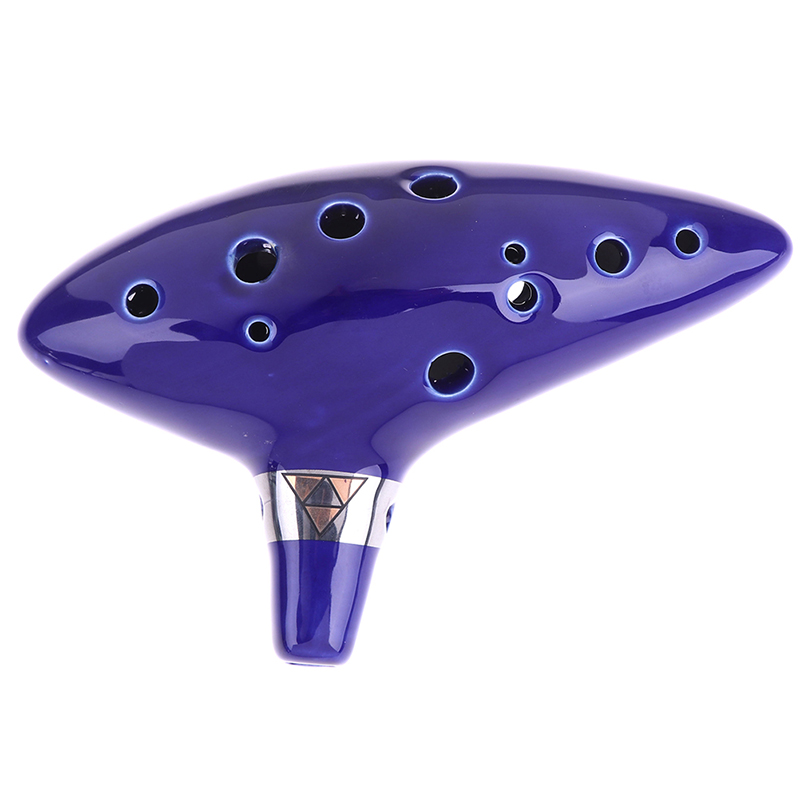 1Pc Blue Musical Instrument Oc - Ocarina Ceramic ulasan dan harga